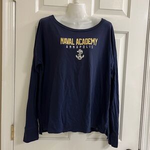 Naval Academy Annapolis Long Sleeve Cotton Tee, Size XL